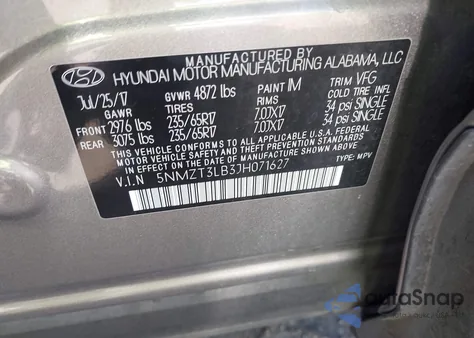 2018 Hyundai Santa Fe Sport 2.4L z USA, uszkodzony, nr VIN 5NMZT3LB3JH071627